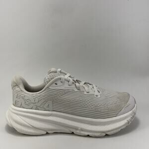 Hoka One One Clifton 9 Kids Running Shoes Youth Size 4 White Frost Athletic